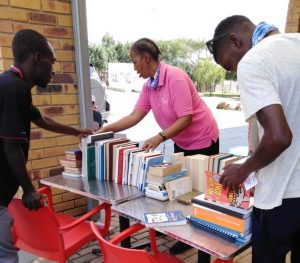 Kasi boredom book club library providing participants with literature for the lockdown